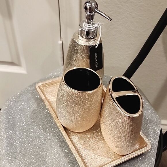 Deko Kassa Sunset Ombre Ceramic Bathroom Accessory Set - Picture 3 of 9